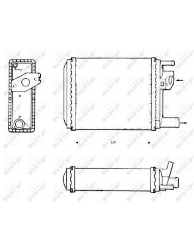 Radiador de calefacción Nrf 58600 - CALEFACTOR TURISMO NAULT 5 72- EASY FIT