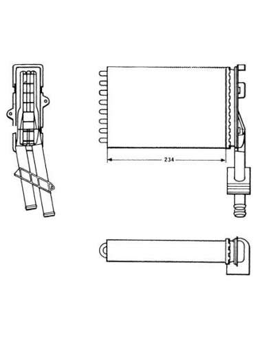 Radiador de calefacción Nrf 58621 - CALEFACTOR TURISMO NAULT 21 86- EASY FIT