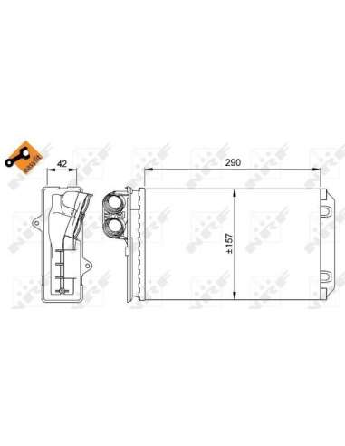 Radiador de calefacción Nrf 58639 - CALEFACTOR TURISMO TROEN XM 89- EASY FIT