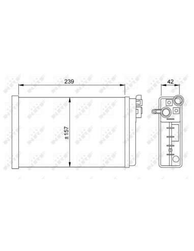Radiador de calefacción Nrf 58640 - CALEFACTOR TURISMO EL VAUXHALL Omega 86- EASY FIT