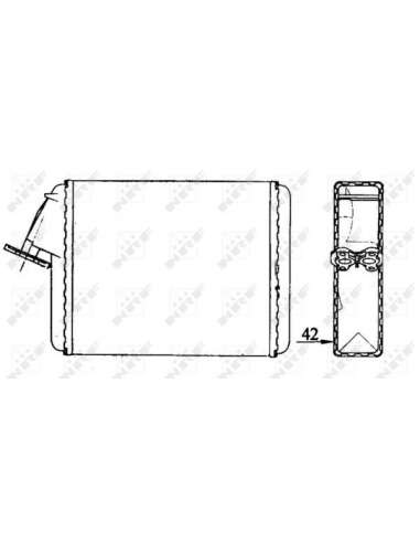 Radiador de calefacción Nrf 58840 - CALEFACTOR TURISMO TROEN C15 84- EASY FIT