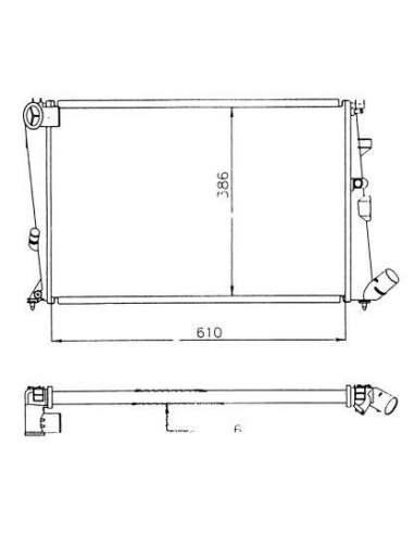 Radiador, refrigeración del motor Nrf 58915 - RADIADOR REFRIGERACION MOTOR 93- Economy Class