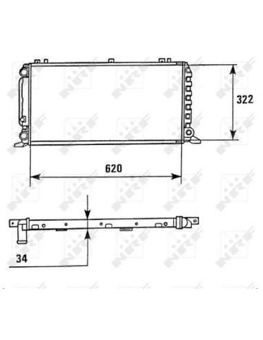 Radiador, refrigeración del motor Nrf 58928 - RADIADOR ALU ENSAMBLADO TURISMO Economy Class