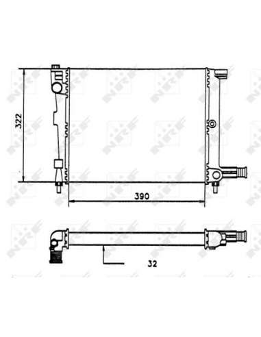Radiador, refrigeración del motor Nrf 58940 - RADIADOR, REFRIGERACION DEL MOTOR Economy Class