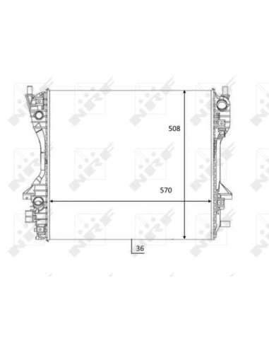 Radiador, refrigeración del motor Nrf 59060 - RADIADOR ALU SOLDADO TURISMO 015 Economy Class