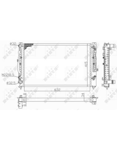 Refrigerador, batería accionamiento Nrf 59101 - RADIADOR ALU ENSAMBLADO TURISMO 1 Economy Class