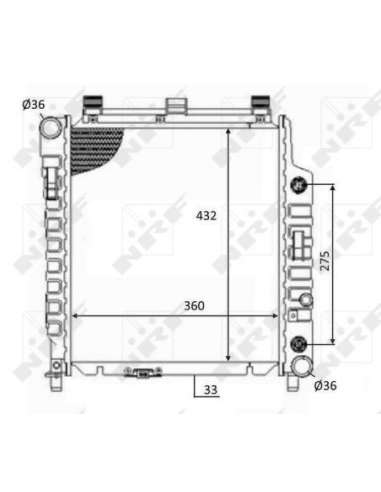 Radiador, refrigeración del motor Nrf 59102 - RADIADOR ALU SOLDADO TURISMO 00 Economy Class