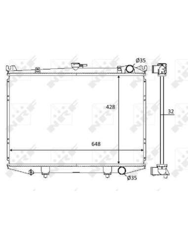Radiador, refrigeración del motor Nrf 59114 - RADIADOR ALU SOLDADO TURISMO 1995 Economy Class