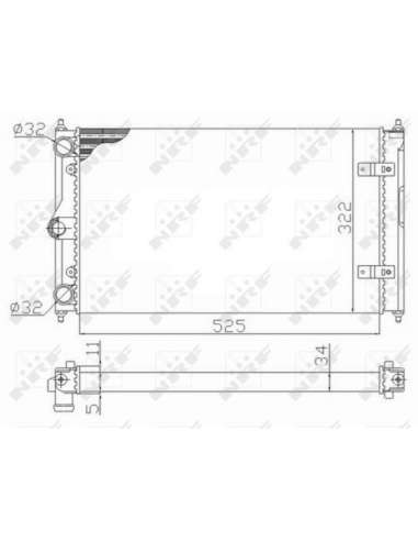Radiador, refrigeración del motor Nrf 59128 - RADIADOR ALU ENSAMBLADO TURISMO Economy Class
