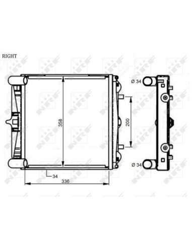 Radiador, refrigeración del motor Nrf 59131 - RADIADOR ALU SOLDADO TURISMO /2004 Economy Class