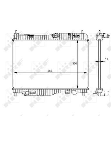 Radiador, refrigeración del motor Nrf 59138 - RADIADOR ALU SOLDADO TURISMO Economy Class