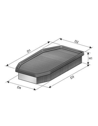 Filtro de aire Purflux A1490 - PURFLUX FILTRO AIRE