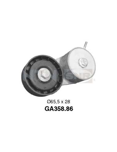 Polea tensora, correa poli V Snr GA358.86 - Rodillos de accesorios