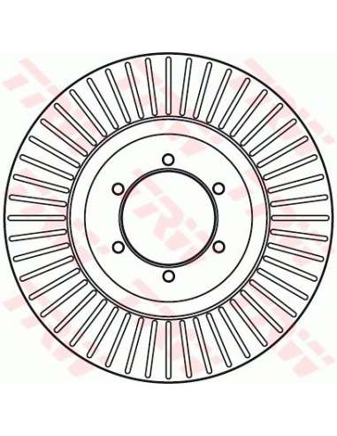 Disco de freno Trw DF6008S - TRW DISCO FRENO PROEQUIP