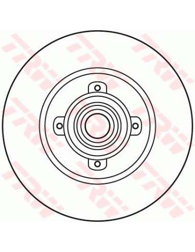 Disco de freno Trw DF6042BS - TRW DISCO FRENO CON RODAMI PROEQUIP