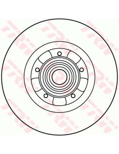 Disco de freno Trw DF6043BS - TRW DISCO FRENO CON RODAMI PROEQUIP