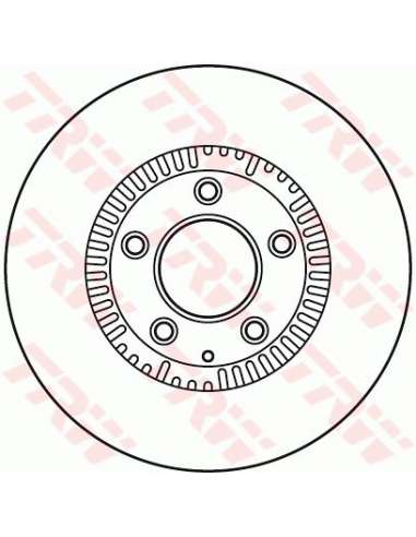 Disco de freno Trw DF6067S - TRW DISCO FRENO PROEQUIP