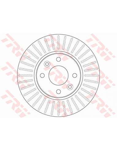 Disco de freno Trw DF6186 - TRW JGO DISCOS FRENO PROEQUIP