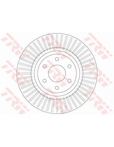 Disco de freno Trw DF6425 - TRW JGO DISCOS FRENO PROEQUIP