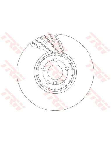 Disco de freno Trw DF6891S - TRW DISCO FRENO DEL. DERECH PROEQUIP