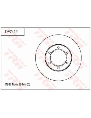 Disco de freno Trw DF7412 - TRW JGO DISCOS FRENO PROEQUIP