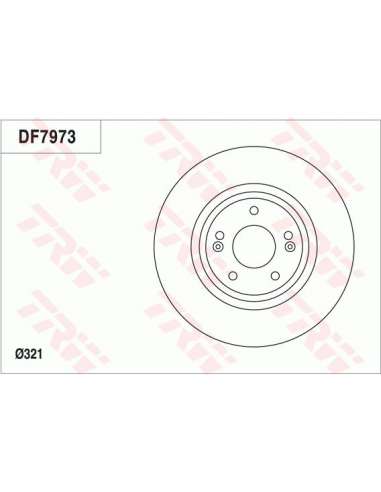 Disco de freno Trw DF7973 - TRW JGO DISCOS FRENO PROEQUIP