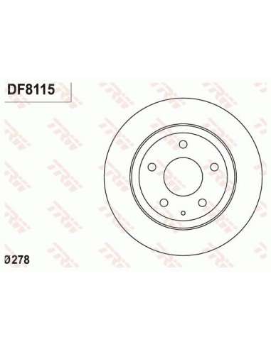 Disco de freno Trw DF8115 - TRW JGO DISCOS FRENO PROEQUIP