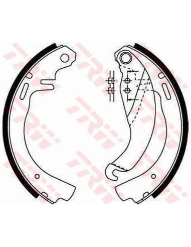 Juego de zapatas de frenos Trw GS6187 - ZAPATAS DE FRENO Brake Kit