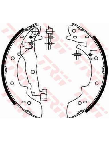 Juego de zapatas de frenos Trw GS6190 - ZAPATAS DE FRENO Brake Kit