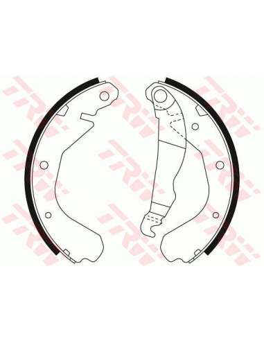 Juego de zapatas de frenos Trw GS6214 - ZAPATAS DE FRENO Brake Kit