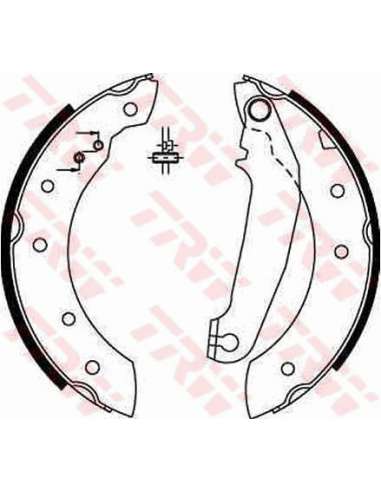 Juego de zapatas de frenos Trw GS6233 - ZAPATAS DE FRENO Brake Kit