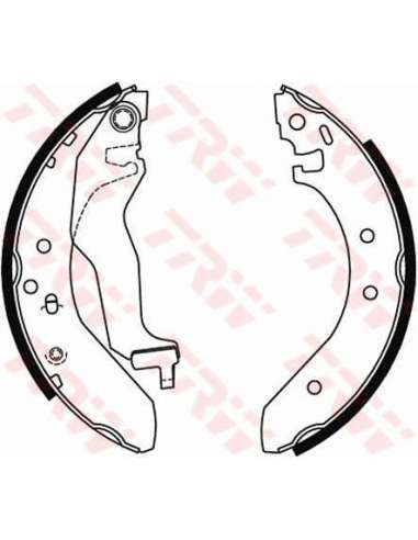 Juego de zapatas de frenos Trw GS6246 - ZAPATAS DE FRENO Brake Kit