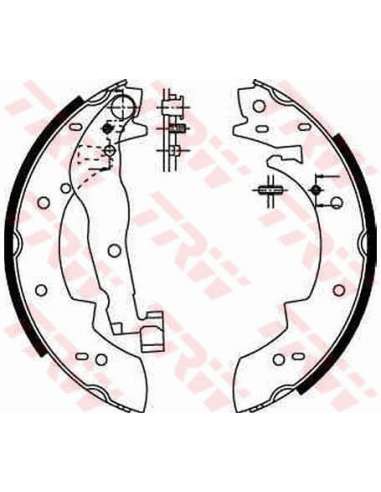 Juego de zapatas de frenos Trw GS6251 - ZAPATAS DE FRENO Brake Kit