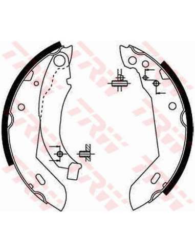 Juego de zapatas de frenos Trw GS8158 - ZAPATAS DE FRENO Brake Kit