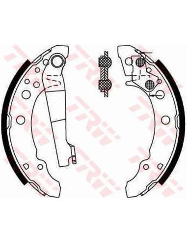 Juego de zapatas de frenos Trw GS8166 - ZAPATAS DE FRENO Brake Kit