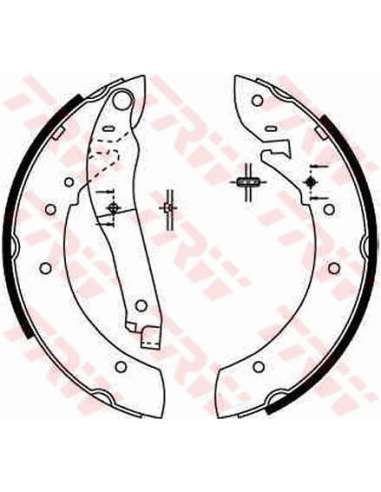 Juego de zapatas de frenos Trw GS8206 - ZAPATAS DE FRENO Brake Kit