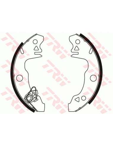 Juego de zapatas de frenos Trw GS8318 - ZAPATAS DE FRENO Brake Kit