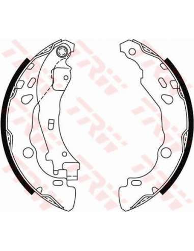 Juego de zapatas de frenos Trw GS8474 - ZAPATAS DE FRENO Brake Kit