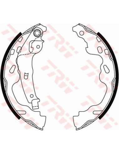 Juego de zapatas de frenos Trw GS8480 - ZAPATAS DE FRENO Brake Kit