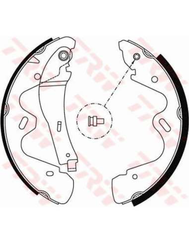 Juego de zapatas de frenos Trw GS8483 - ZAPATAS DE FRENO Brake Kit