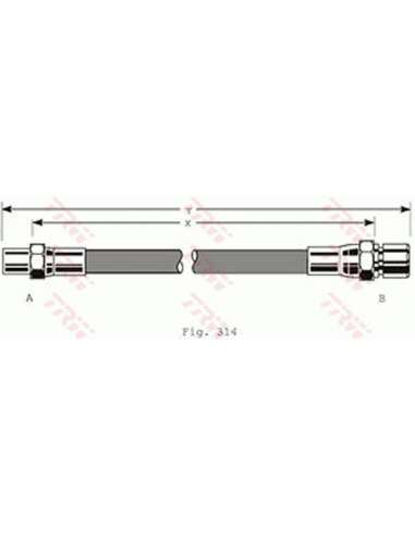 Tubo flexible de frenos Trw PHB204 - LATIGUILLO