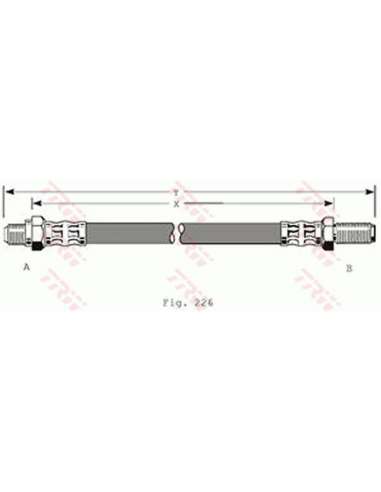 Tubo flexible de frenos Trw PHC102 - LATIGUILLO