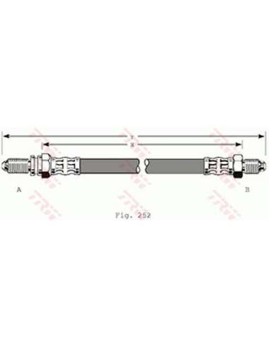 Tubo flexible de frenos Trw PHC280 - LATIGUILLO