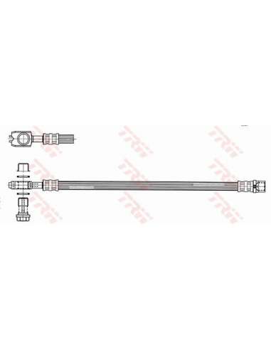 Tubo flexible de frenos Trw PHD1015 - LATIGUILLO