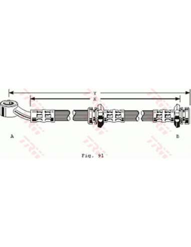 Tubo flexible de frenos Trw PHD128 - LATIGUILLO
