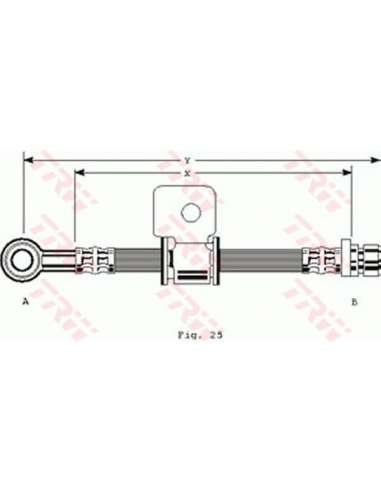 Tubo flexible de frenos Trw PHD135 - LATIGUILLO