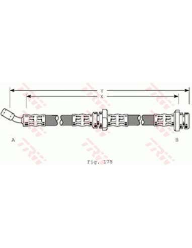 Tubo flexible de frenos Trw PHD206 - LATIGUILLO