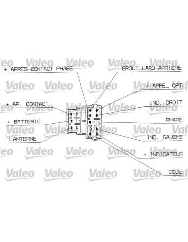 Conmutador en la columna de dirección Valeo 251310 - MANDO DE LUCES ORIGINAL PART