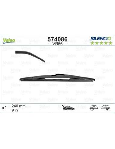 Limpiaparabrisas Valeo 574086 - VR56 240MM X1 SILENCIO CONVENCIONAL L SILENCIO REAR