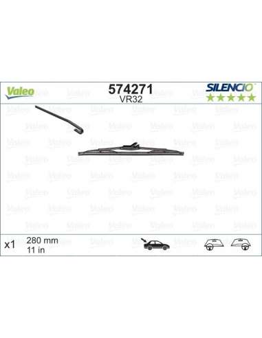 Limpiaparabrisas Valeo 574271 - VR32 280MM  X1 SILENCIO CONVENCIONA L SILENCIO REAR